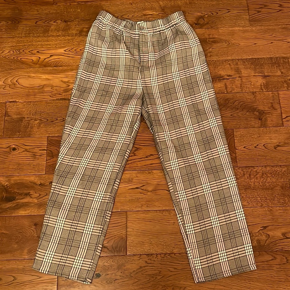 Patterned stretch trousers